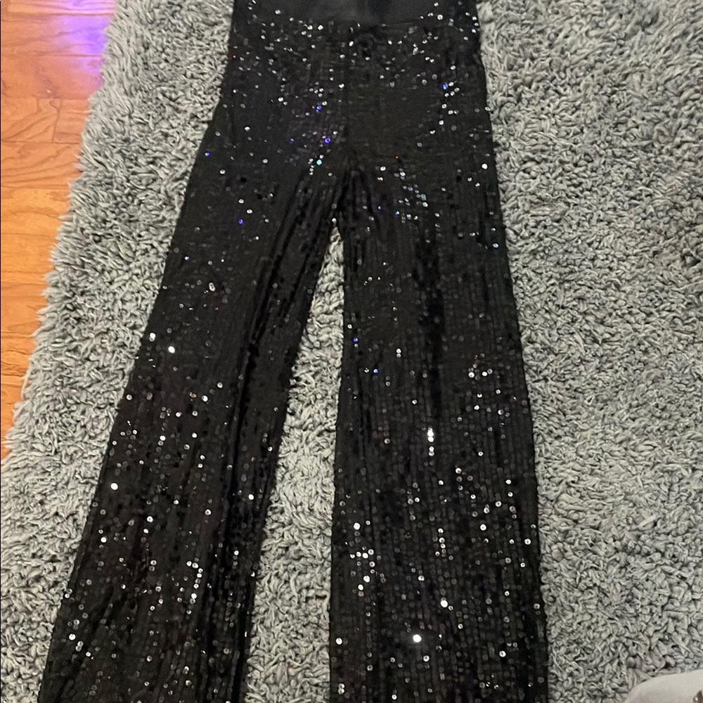 Sequin Black Women's Pants